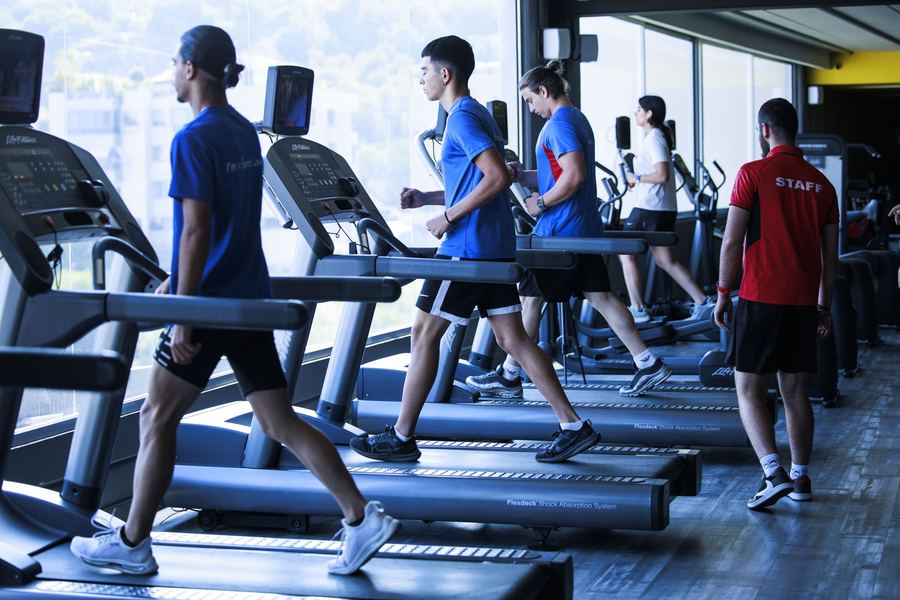 Conditioning session in the gym